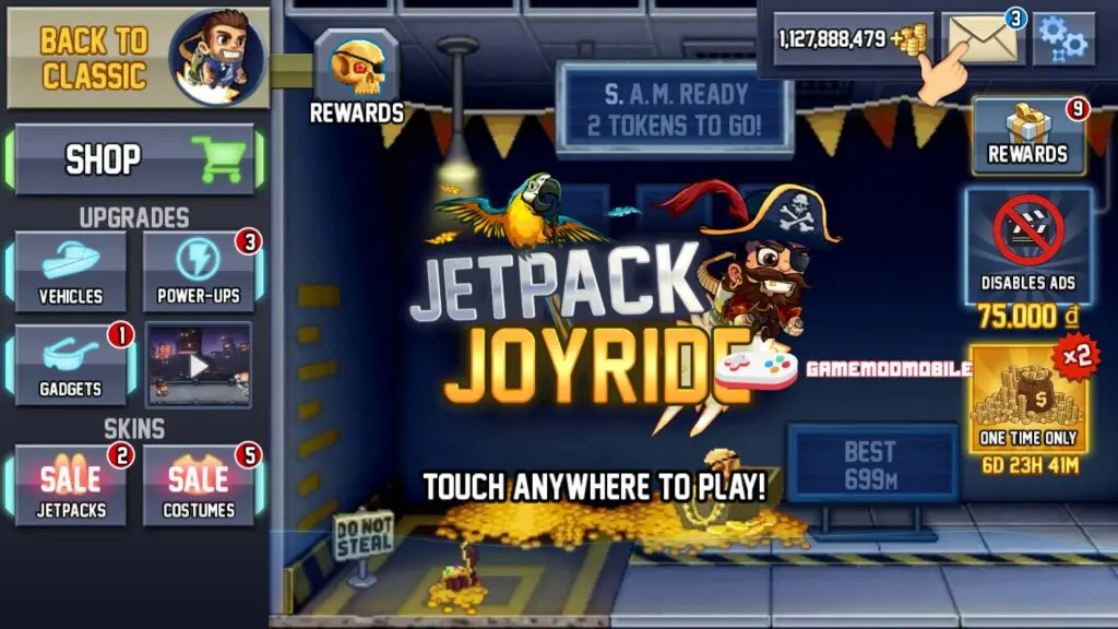 Jetpack Joyride upgrade