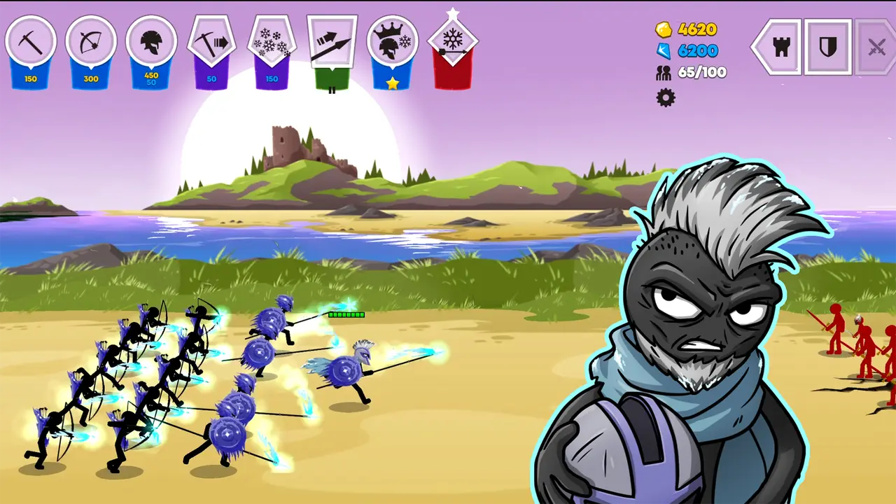 Stick War Saga gameplay chiến thuật stickman