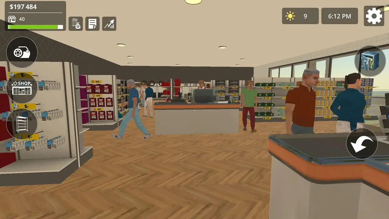 Shelf arrangement in City Shop Simulator