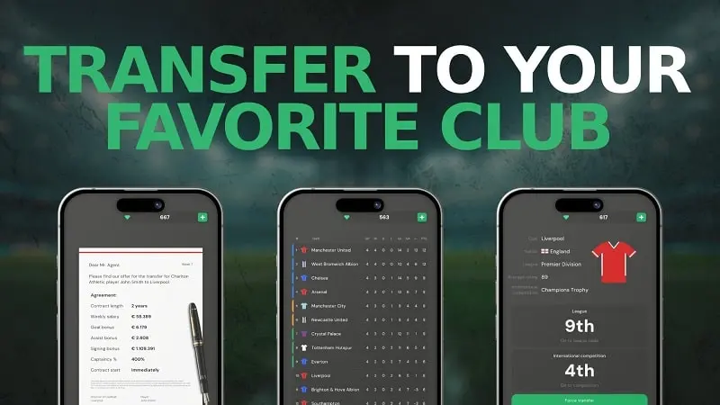 Club Legend MOD APK football management gameplay