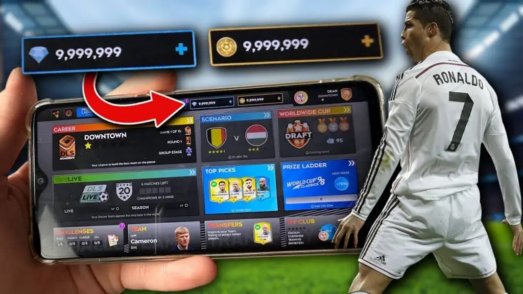Menu mod và vô hạn tiền trong Football League 2026