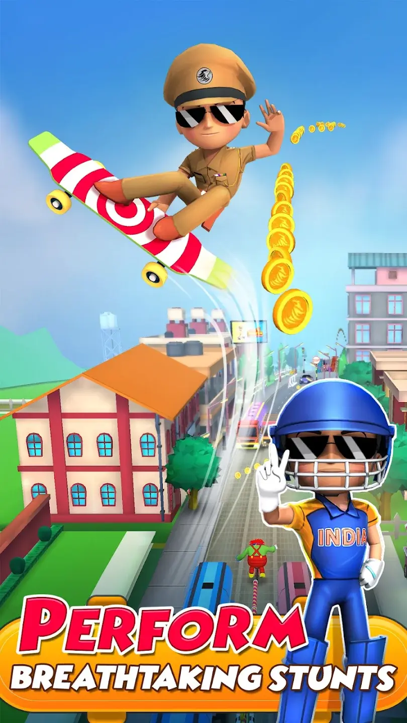 Little Singham Super Skater MOD APK screenshot 3