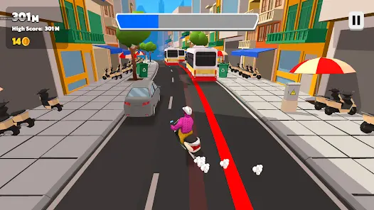 Ninja Lead MOD APK cảnh báo viền đỏ Racing Boy