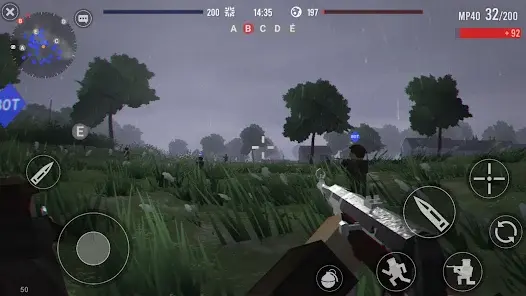 Polyfield MOD APK gameplay FPS perspective
