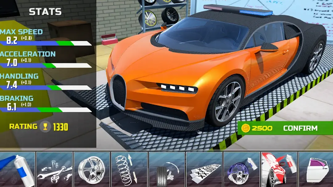 Nâng cấp xe trong Car Simulator 2 MOD
