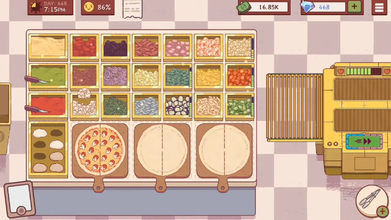 Good Pizza Great Pizza gameplay interface