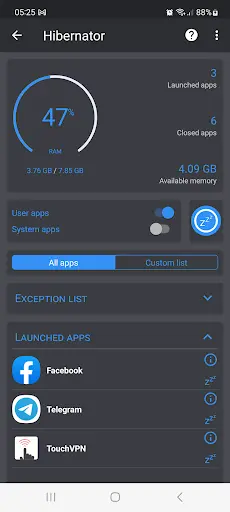 Hibernator MOD APK ảnh chụp màn hình 4