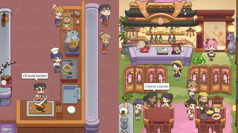 Dream Sushi Shop gameplay managing a sushi restaurant