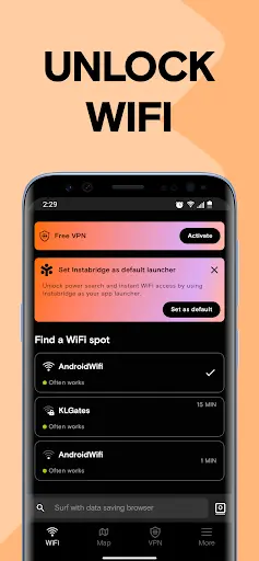 WiFi Passwords Map Instabridge MOD APK ảnh chụp màn hình 1