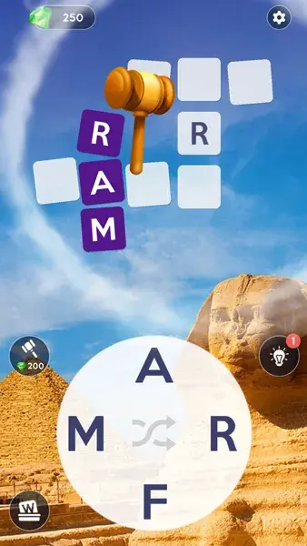 Giao diện giải đố trong Words of Wonders MOD APK