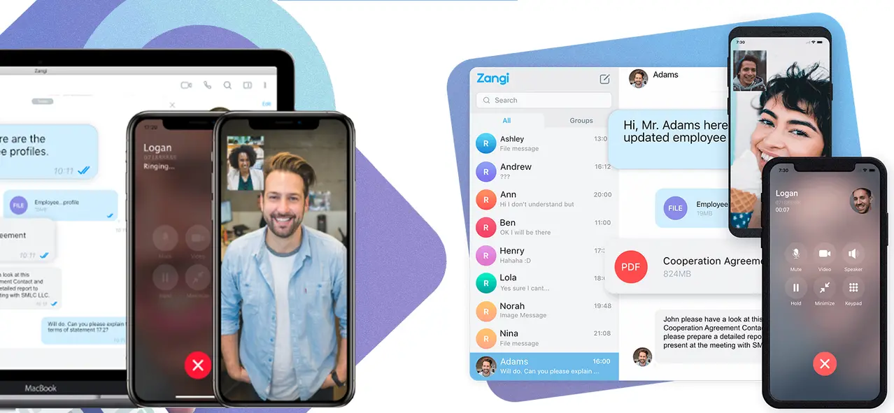 Zangi video call feature