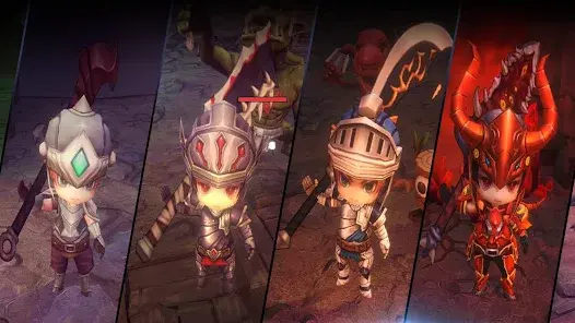 Nhân vật hiệp sĩ trong Dungeon Knight APK