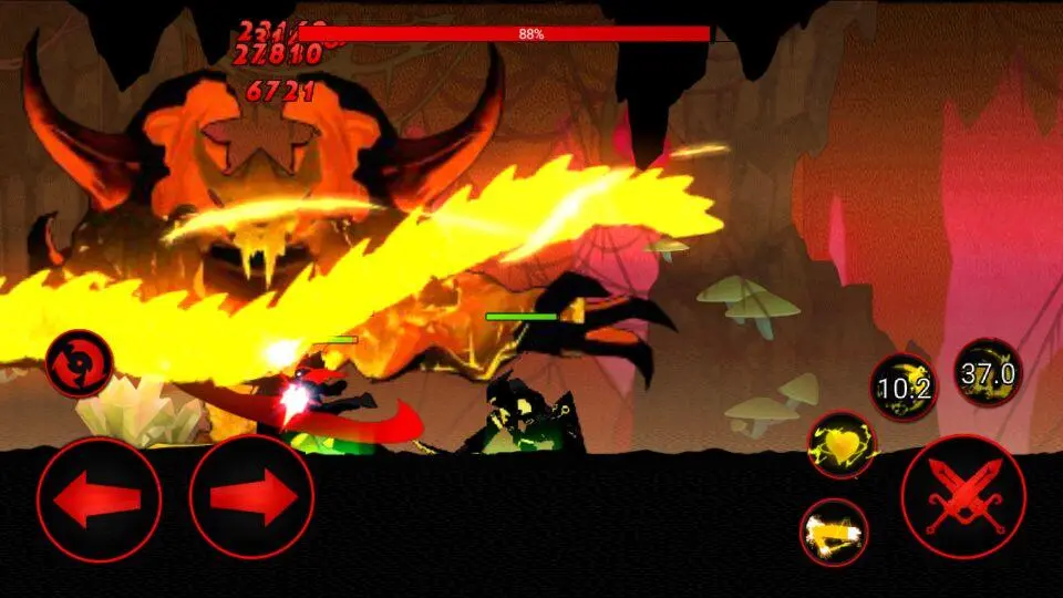 Trận chiến boss trong League of Stickman
