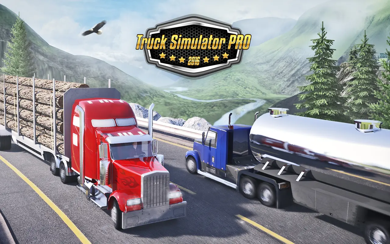 Truck Simulator PRO US gameplay lái xe tải trên cao tốc