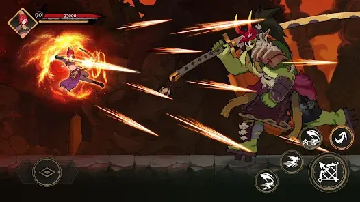 Trận đấu boss trong Twins Legends of Ninja Hunter APK
