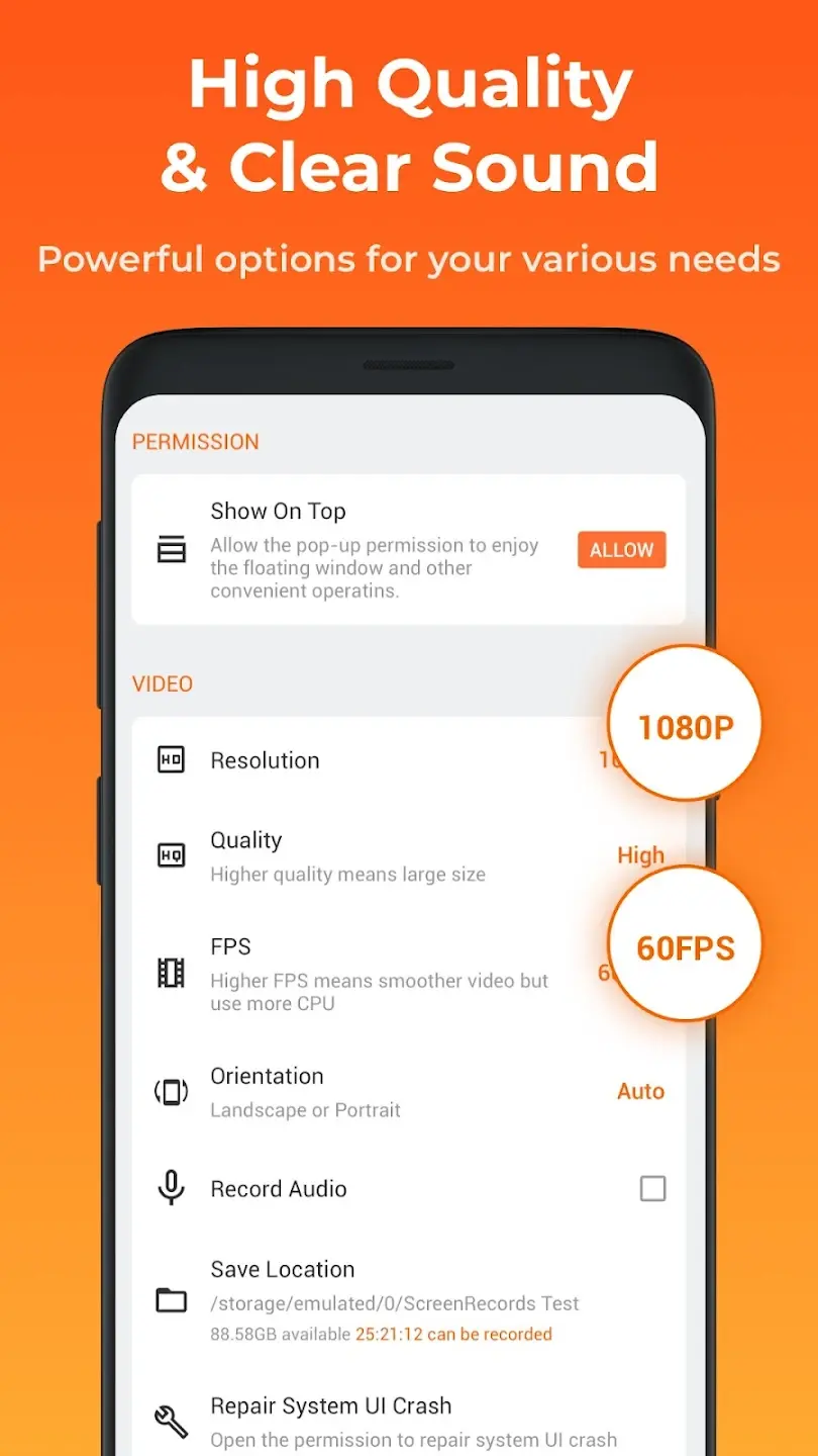 XRecorder MOD APK ảnh chụp màn hình 2