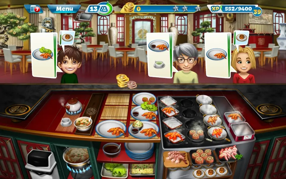 Cooking Fever MOD APK gameplay cooking