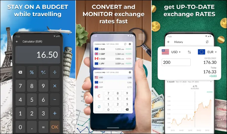 Fast currency conversion on smartphone