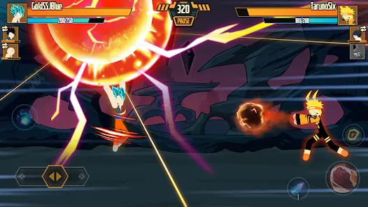 Character using powerful skill in Stickman Dragon Fight