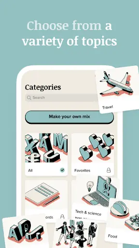 Giao diện ứng dụng Vocabulary MOD APK