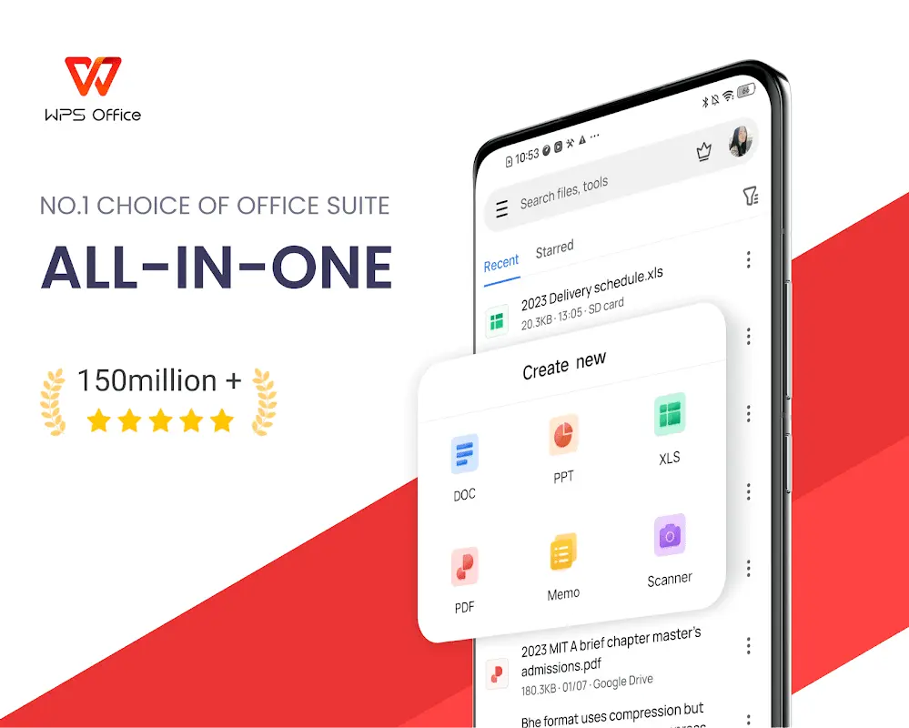 Giao diện làm việc chuyên nghiệp trên WPS Office MOD APK