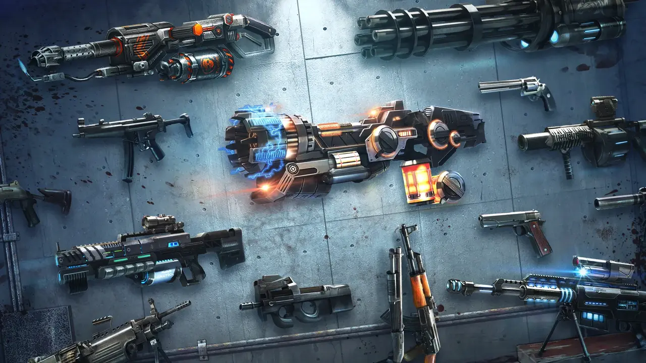 Weapon collection in ZOMBIE FIRE 3D