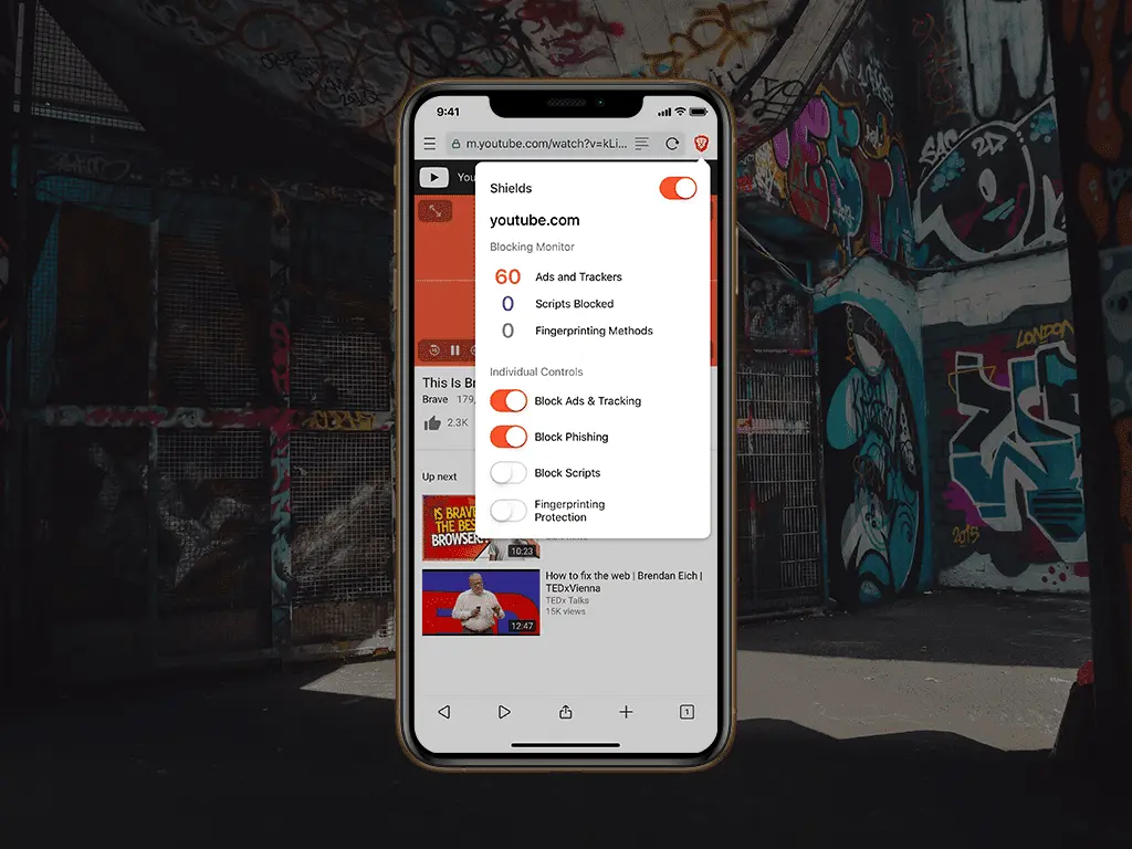 Brave APK trên điện thoại Android