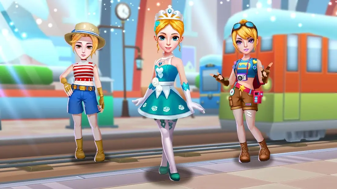 Characters and skins in Subway Princess Runner MOD APK